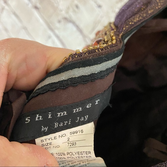 Shimmer by Bari Jay sparks halter prom homecoming dress size 2 - Picture 10 of 12